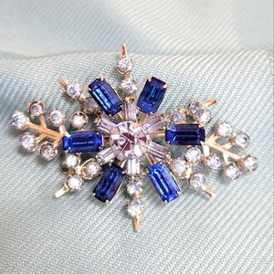 Hues of blue brooch